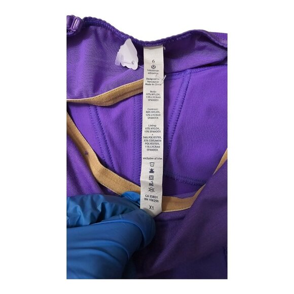 Lululemon Lulu Tank Top Alignment Power Purple Sz 6 Adjustable Soft Athleisure - Picture 3 of 3